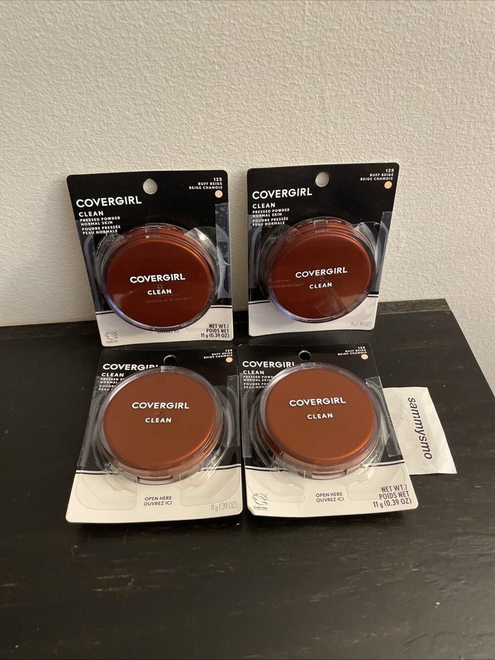Covergirl Clean Pressed Powder, 125 Buff Beige, With Talc x4 READ DESCRIPTION